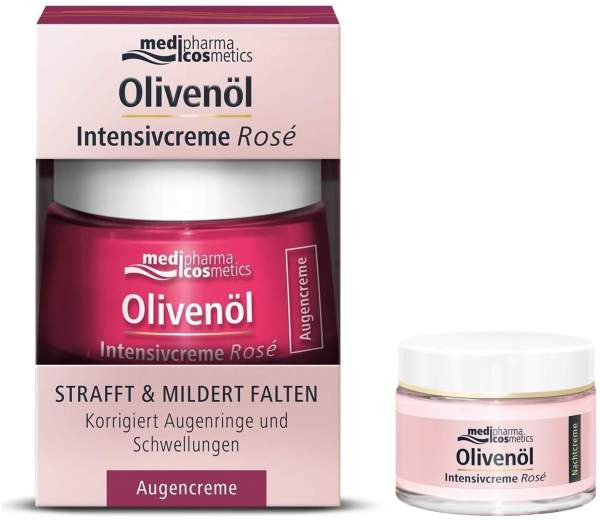 Olivenöl Intensivcreme Rosé Augencreme 15 ml + gratis Intensiv Rosé Nachtcreme 15 ml