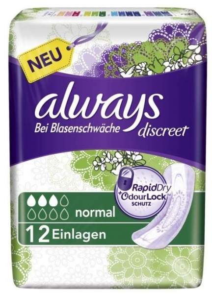 Always discreet Inkontinenz Binden normal 12 Einlagen