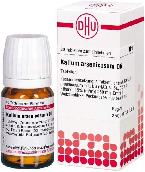 Kalium Arsenicosum D 6 80 Tabletten - Homöopathisches Arzneimittel