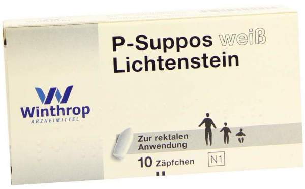 P-Suppos Weiß Lichtenstein 10 Zäpfchen