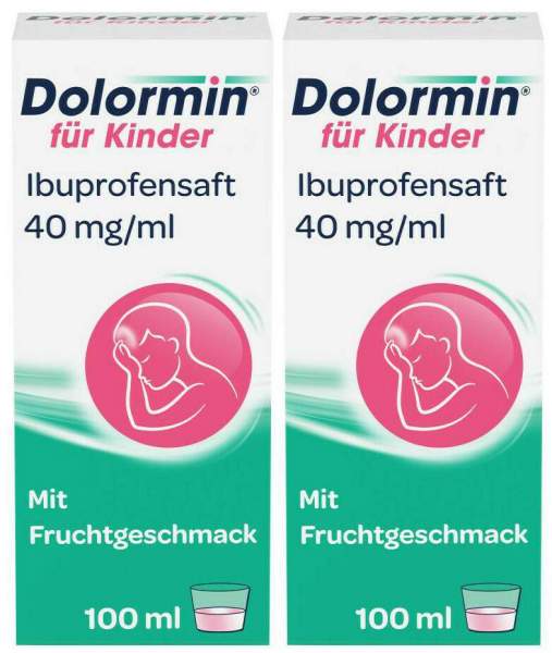 Dolormin für Kinder Ibuprofensaft 40mg pro ml Suspension 2 x 100 ml Suspension