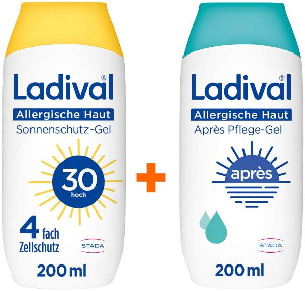 Ladival allergische Haut Sonnenschutz-Gel LSF 30 200 ml + allergische Haut Apres Pflege Gel 200 ml
