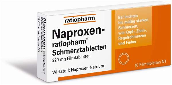 Naproxen-Ratiopharm Schmerztabletten 10 Filmtabletten