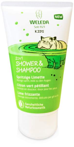 Weleda Kids 2 in 1 Shower &amp; Shampoo Spritzige Limette 150 ml