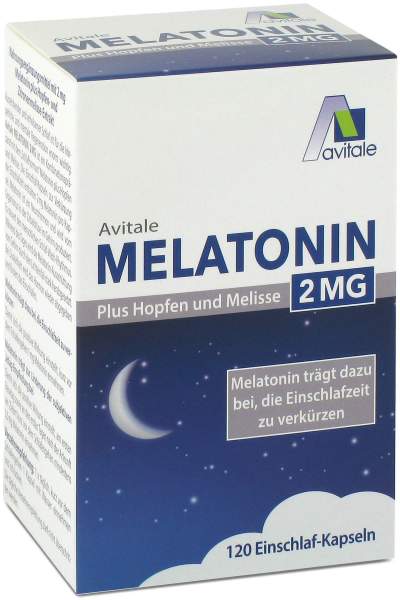 Melatonin 2 mg plus Hopfen und Melisse 120 Kapseln