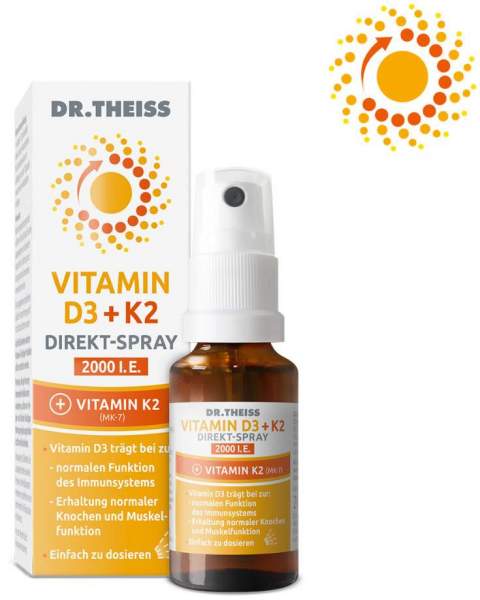 Dr.Theiss Vitamin D3+K2 Direkt-Spray 2000 I.E. 20 ml