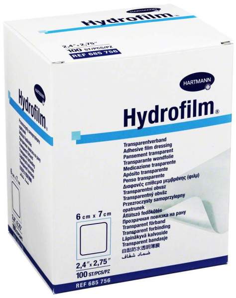 Hydrofilm Transparentverband 6 X 7 cm 100 Verbände