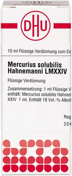 Dhu Mercurius Solubilis Hahnemanni Lmxxiv Dilution 10 ml