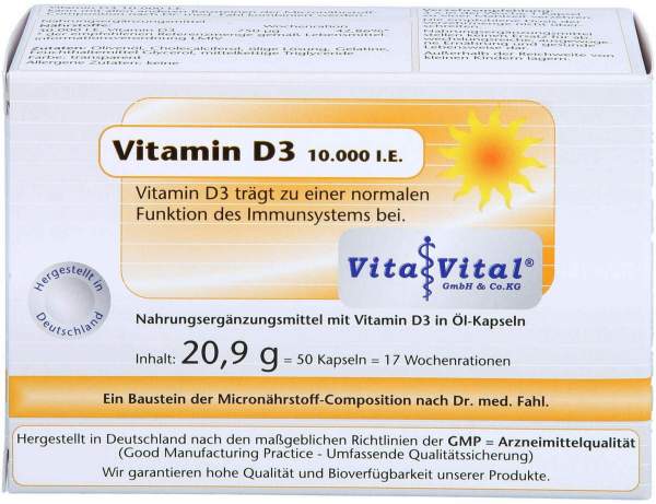 Vitamin D3 10.000 I.E. Kapseln 50 Stück