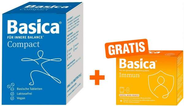 Basica Compact 360 Tabletten + gratis Basica Immun Trinkgranulat + Kapsel 7 Stück