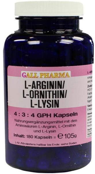 L-Arginin - L - Ornithin - L - Lysin 4 : 3 : 4 Gph 180 Kapseln
