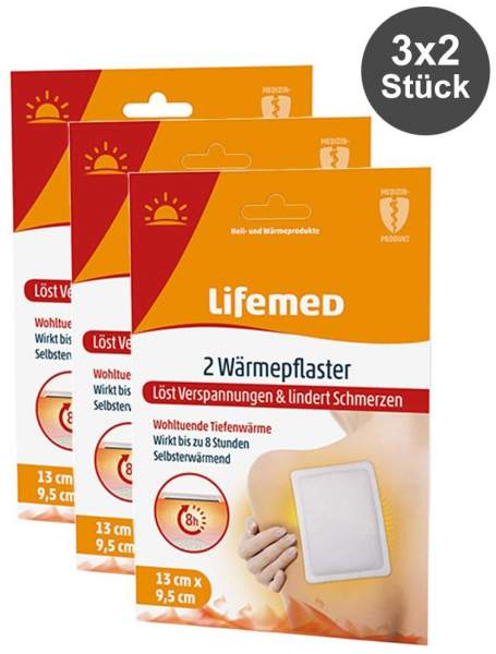 Wärmepflaster 3 x 2 Stück je 13 x 9,5 cm