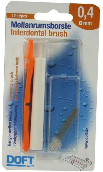 Interdentalbürste 0,4 Mit Wechselgriff 12 Stück