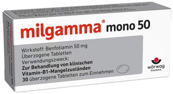 Milgamma Mono 50 30 Überzogene Tabletten