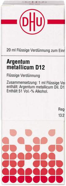 DHU Argentum metallicum D12 Dilution 20 ml