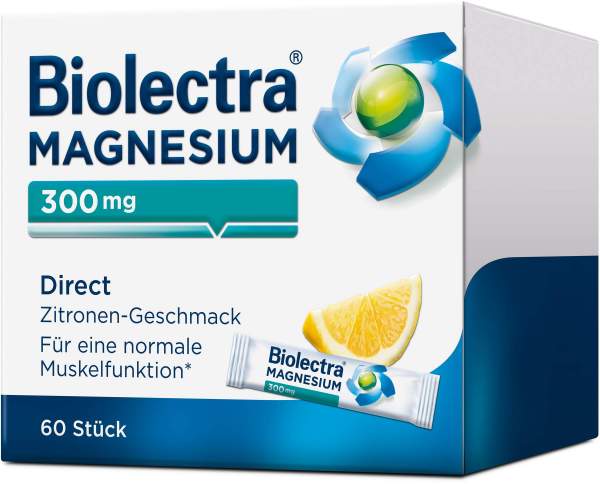 Biolectra Magnesium 300 mg Direct Zitronengeschmack 60 Beutel