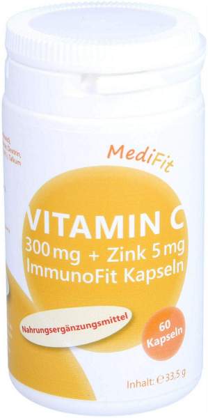 Vitamin C 300 mg + Zink 5 mg Immunofit 60 Kapseln