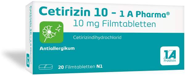Cetirizin 10mg 1a Pharma 20 Filmtabletten