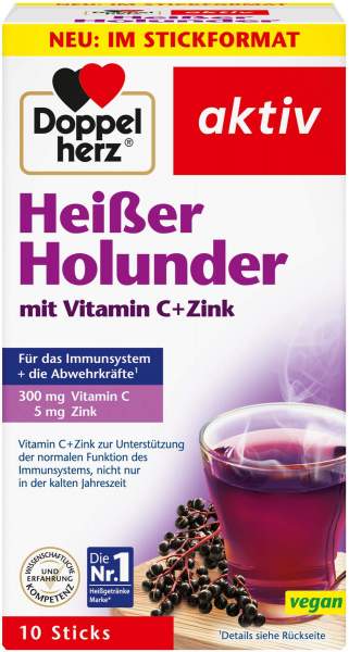 Doppelherz aktiv Heisser Holunder mit Vitamin C und Zink Granulat 10 Beutel