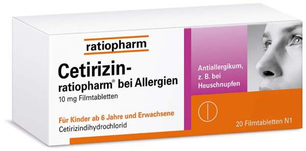 Cetirizin-ratiopharm bei Allergien 20 Filmtabletten