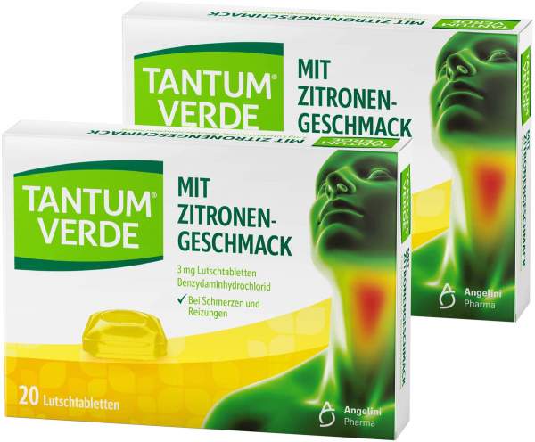Tantum Verde 3 mg Zitrone Lutschtabletten 2 x 20 Stück
