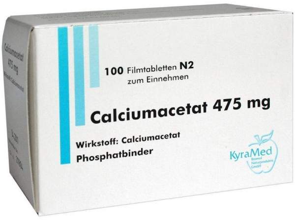 Calciumacetat 475 mg Filmtabletten 100 Filmtabletten