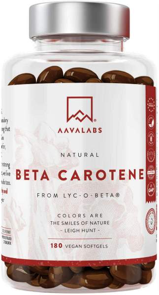AAVALABS Beta Carotin Vitamin A vegan 180 Weichkapseln