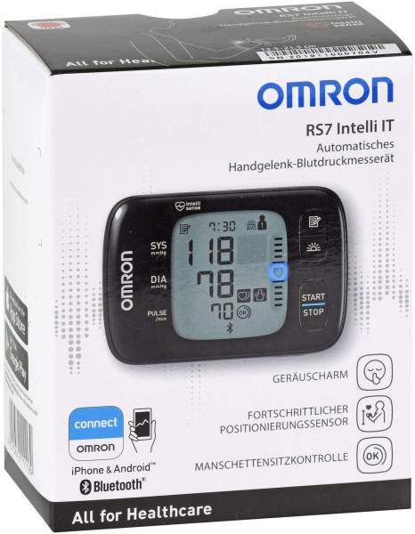 Omron Rs7 Intelli It Handgelenk Blutdruckmessgerät