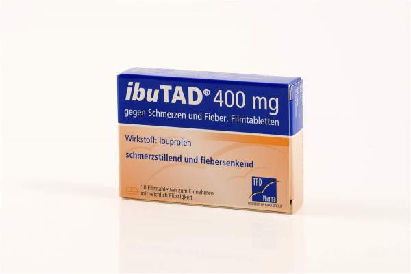 Ibutad 400 mg Gegen Schmerzen und Fieber 10 Filmtabletten