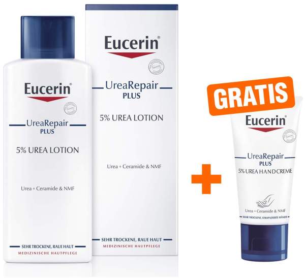Eucerin UreaRepair Plus Lotion 5% 250 ml + gratis Eucerin UreaRepair Plus Handcreme 5% 30 ml