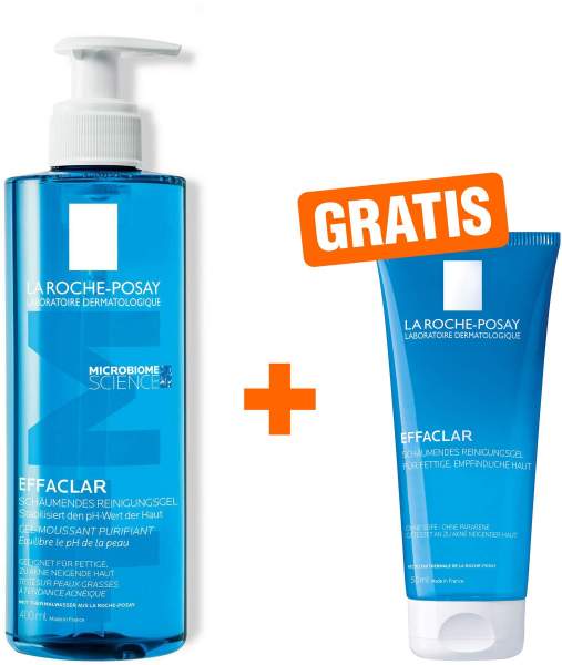 La Roche Posay Effaclar schäumendes Reinigungsgel 400 ml + gratis Effaclar Gel 50 ml