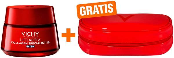 Vichy Liftactiv Collagen Specialist 16 Nacht 50 ml Creme + gratis Kosmetiktasche XMas 1 Stück