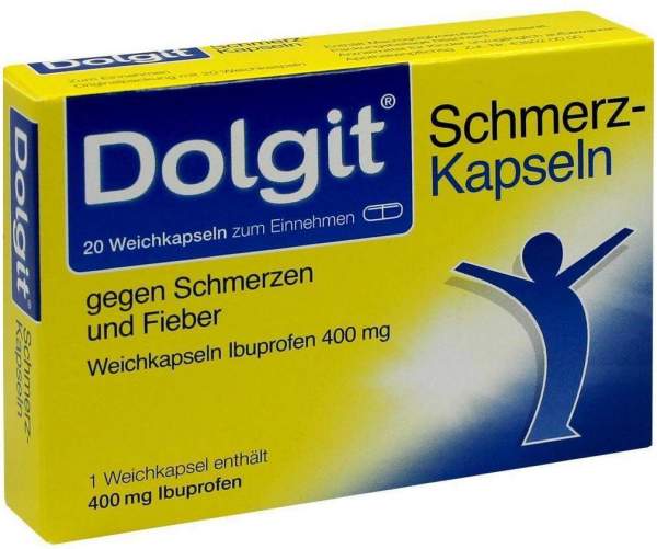 Dolgit Schmerzkapseln Gegen Schmerzen und Fieber 20 Stück