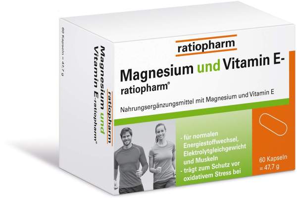 Magnesium und Vitamin E ratiopharm Kapseln 60 Kapseln