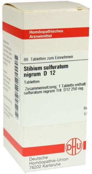 Stibium Sulfuricum Nigrum D 12 80 Tabletten