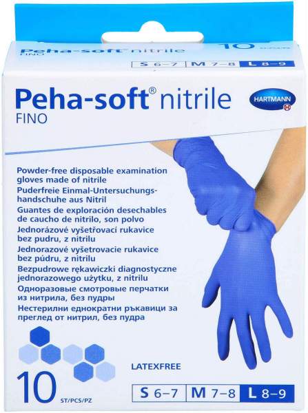 Peha-Soft Nitrile Fino Unt.Hands.Unsteril Pf L