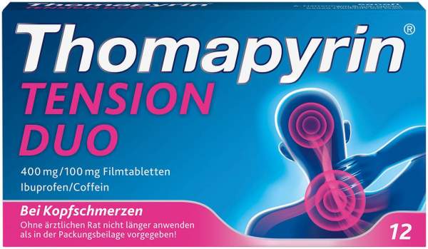 Thomapyrin Tension Duo 400 mg Ibuprofen und 100 mg Coffein 12 Tabletten