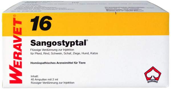 Sangostyptal 16 Ampullen vet. 4 X 10 X 2 ml