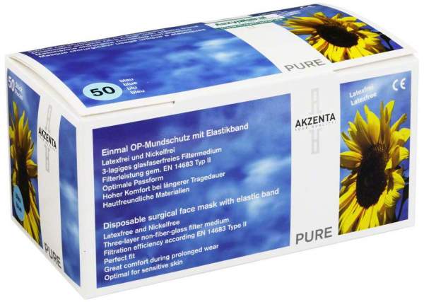 Mundschutz Op Mit Gummiband Hellblau 50 Stück