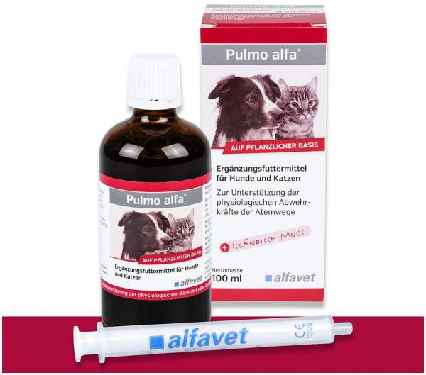 Pulmo Alfa Für Hunde und Katzen Ergänzungsfuttermittel 100 ml