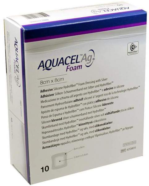Aquacel AG Foam Adhäsiv 8x8 cm Verban