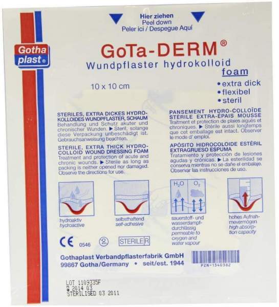 Gotha Derm Wundpflaster Foam Hydrophil 10x10cm