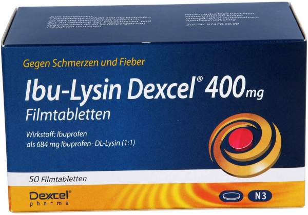 Ibu-Lysin Dexcel 400 mg Filmtabletten 50 Stück