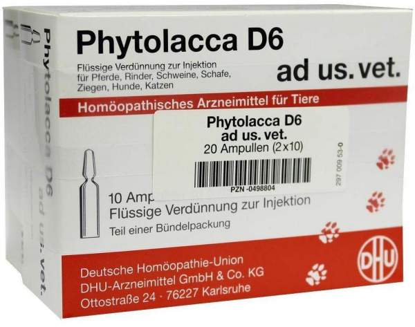 Phytolacca D6 Ad Us. vet. 2 X 10 X 5 ml Ampullen