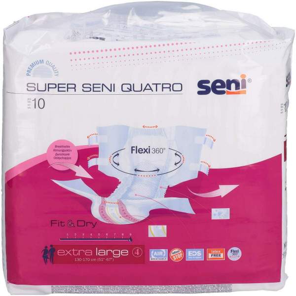 Super Seni Quatro Gr.4 Xl Inkontinenzhose 10 Stück