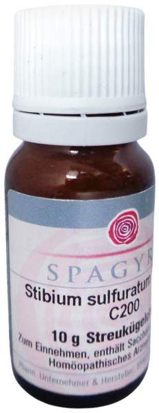 Stibium Sulfuratum Nigrum C 200 Globuli 10 G