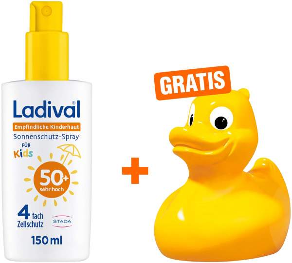 Ladival empfindliche Kinderhaut Spray LSF 50+ 150 ml + gratis Ente