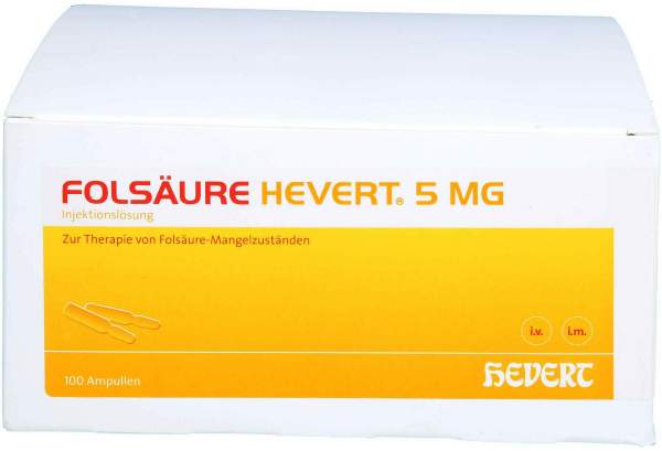Folsäure Hevert 5 mg Ampullen 100 Ampullen