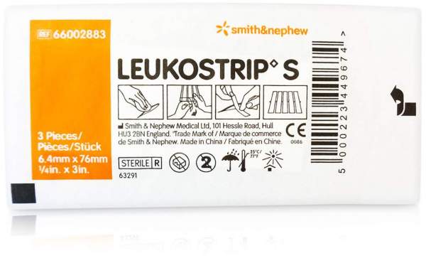 Leukostrip S Wundnahtstreifen 6,4 X 76 mm 3 X 3 Pflaster