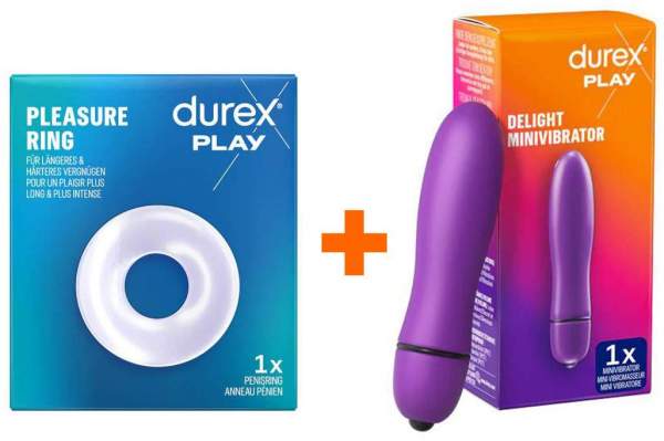 Durex Pleasure Ring 1 Stück + Delight Minivibrator 1 Stück